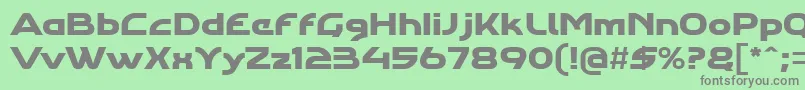 フォントAgharastdregular – 緑の背景に灰色の文字