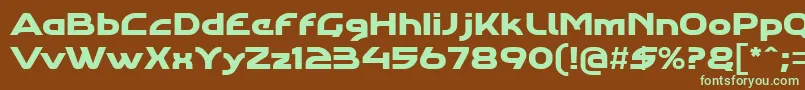 Agharastdregular Font – Green Fonts on Brown Background