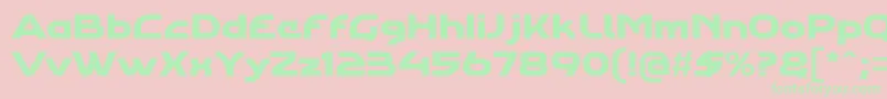 Agharastdregular Font – Green Fonts on Pink Background