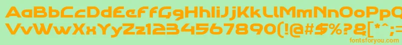 Agharastdregular Font – Orange Fonts on Green Background