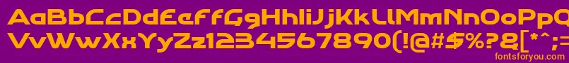 Agharastdregular Font – Orange Fonts on Purple Background