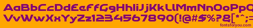 Agharastdregular Font – Purple Fonts on Orange Background