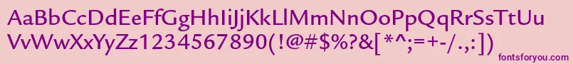 LegacysansstdMedium Font – Purple Fonts on Pink Background