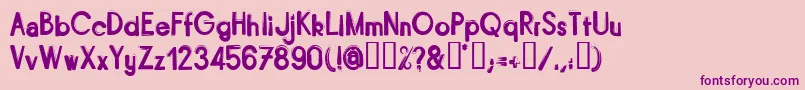 Biturg Font – Purple Fonts on Pink Background