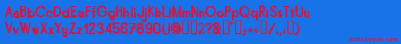 Biturg Font – Red Fonts on Blue Background