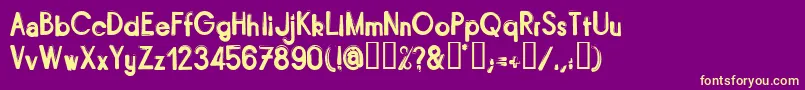 Biturg Font – Yellow Fonts on Purple Background