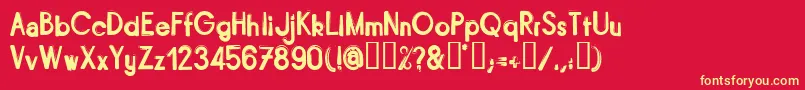 Biturg Font – Yellow Fonts on Red Background