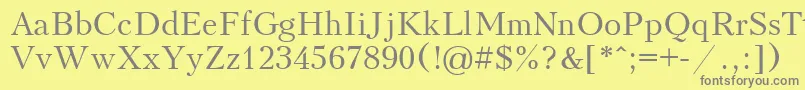 フォントUkrainianpeterburg – 黄色の背景に灰色の文字