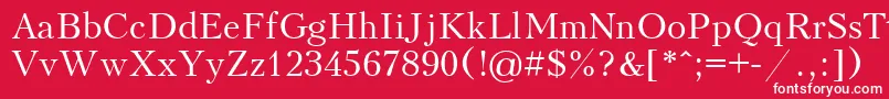 フォントUkrainianpeterburg – 赤い背景に白い文字