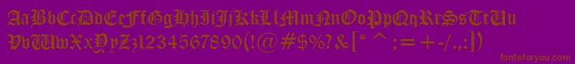 IglesiaLight Font – Brown Fonts on Purple Background