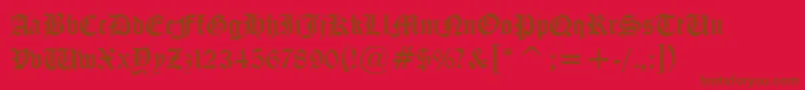 IglesiaLight-fontti – ruskeat fontit punaisella taustalla