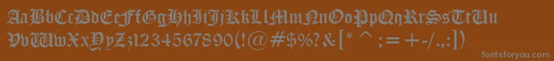 IglesiaLight Font – Gray Fonts on Brown Background