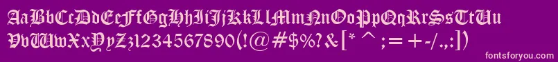 IglesiaLight Font – Pink Fonts on Purple Background