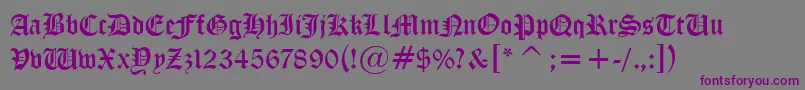 IglesiaLight Font – Purple Fonts on Gray Background