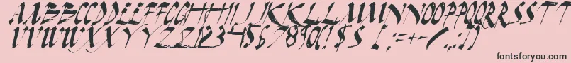 Darkhi-Schriftart – Schwarze Schriften auf rosa Hintergrund