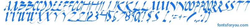 Darkhi-Schriftart – Blaue Schriften