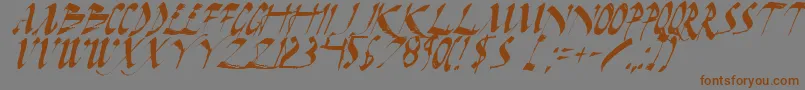Darkhi-Schriftart – Braune Schriften auf grauem Hintergrund