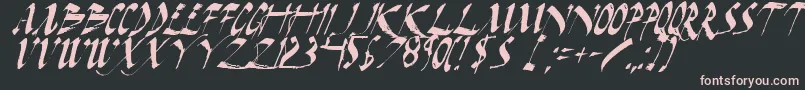 フォントDarkhi – 黒い背景にピンクのフォント