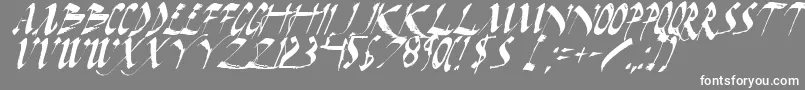 フォントDarkhi – 灰色の背景に白い文字