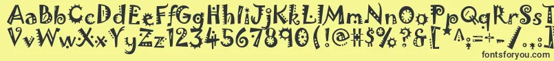 Jokerman Font – Black Fonts on Yellow Background