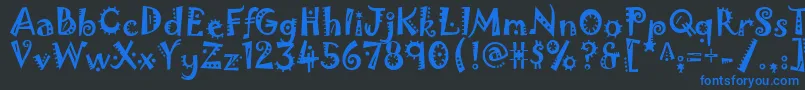 Jokerman Font – Blue Fonts on Black Background