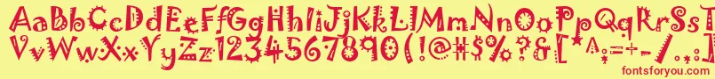 Jokerman Font – Red Fonts on Yellow Background