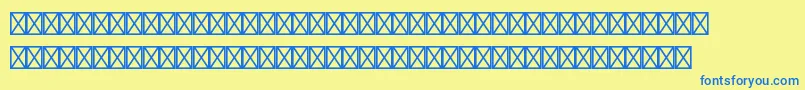 EuromonostdBolditalic-fontti – siniset fontit keltaisella taustalla