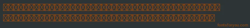 フォントEuromonostdBolditalic – 黒い背景に茶色のフォント