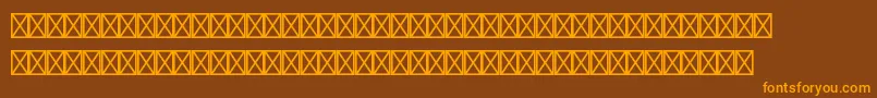 EuromonostdBolditalic-fontti – oranssit fontit ruskealla taustalla