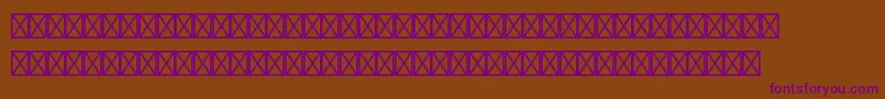 フォントEuromonostdBolditalic – 紫色のフォント、茶色の背景