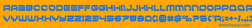 Pulsarclasssolidcond-fontti – siniset fontit oranssilla taustalla