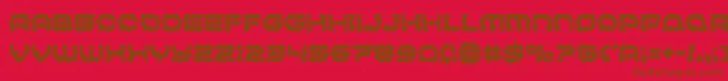 Pulsarclasssolidcond Font – Brown Fonts on Red Background
