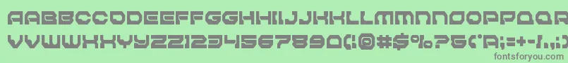 フォントPulsarclasssolidcond – 緑の背景に灰色の文字