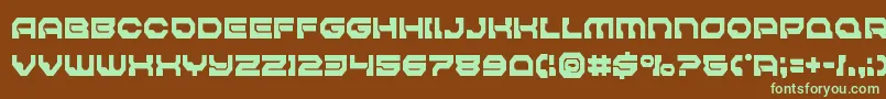 Pulsarclasssolidcond Font – Green Fonts on Brown Background