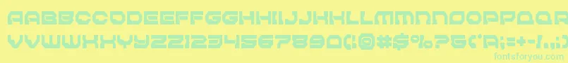 Pulsarclasssolidcond Font – Green Fonts on Yellow Background