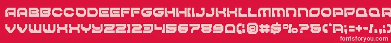 Pulsarclasssolidcond Font – Pink Fonts on Red Background