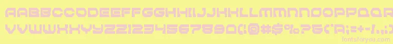Шрифт Pulsarclasssolidcond – розовые шрифты на жёлтом фоне