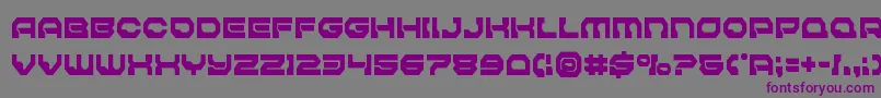 フォントPulsarclasssolidcond – 紫色のフォント、灰色の背景