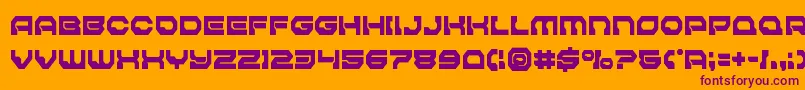 Pulsarclasssolidcond-fontti – violetit fontit oranssilla taustalla