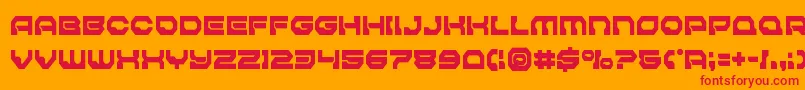 Pulsarclasssolidcond Font – Red Fonts on Orange Background