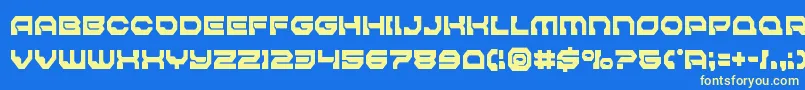 Pulsarclasssolidcond Font – Yellow Fonts on Blue Background