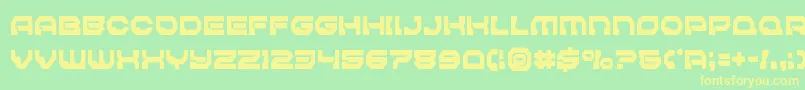 Pulsarclasssolidcond Font – Yellow Fonts on Green Background