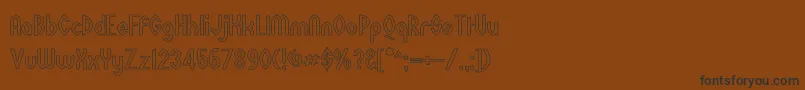 Подробнее о шрифте WazooOutline Шрифт WazooOutline – чёрные шрифты на коричневом фоне