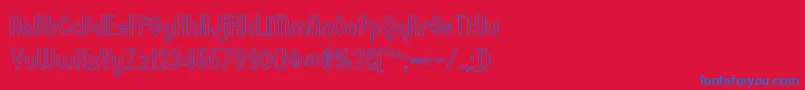WazooOutline Font – Blue Fonts on Red Background