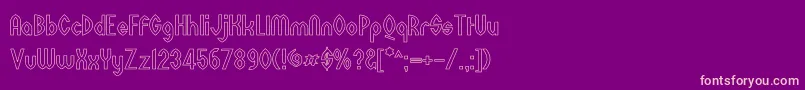 WazooOutline Font – Pink Fonts on Purple Background