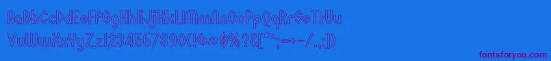 fuente WazooOutline – Fuentes Moradas Sobre Fondo Azul