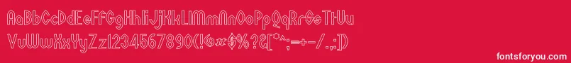 WazooOutline Font – White Fonts on Red Background