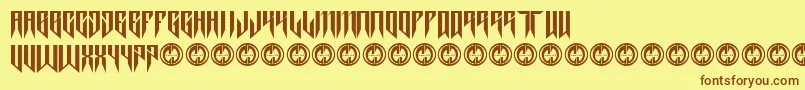 Thrashit Font – Brown Fonts on Yellow Background