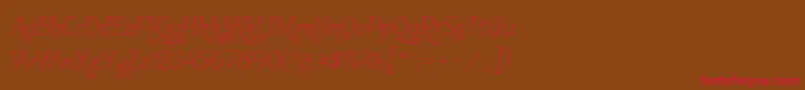 Garineldono02-Schriftart – Rote Schriften auf braunem Hintergrund