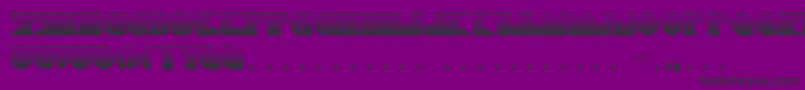 DrebiekExpandedStripes-fontti – mustat fontit violetilla taustalla